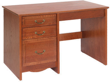 Madison Panel End Pedestal Desk w\/2 Box Drawers, 1 File Drawer & Pencil Drawer, 42"W